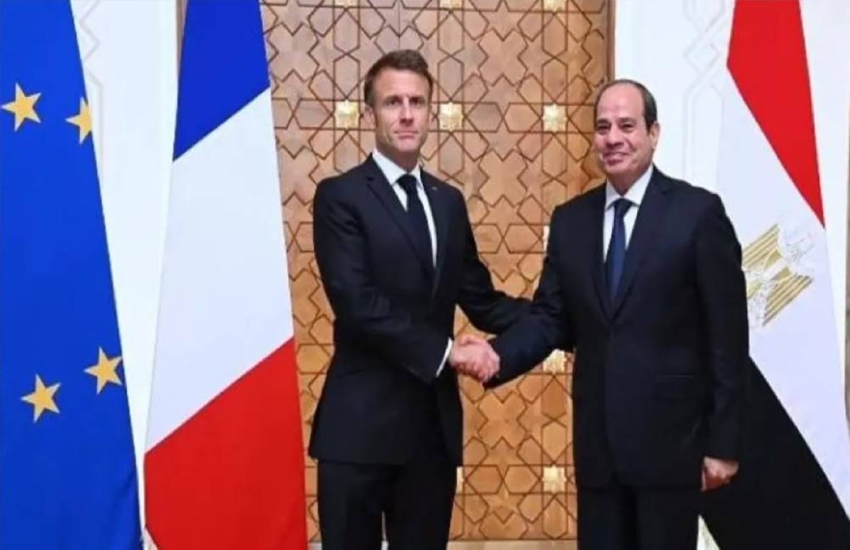 السيسي وماكرون يبحثان وقف إطلاق النار في غزة