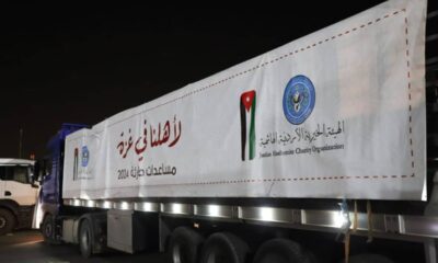 هجوم مستوطنين إسرائيليين على قافلة مساعدات أردنية لغزة