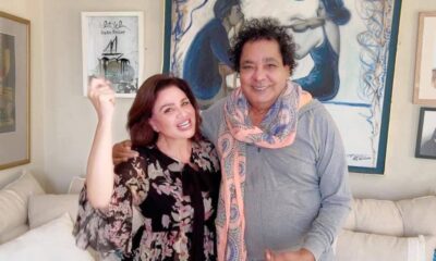 محمد منير يظهر مع إلهام شاهين بعد التعافي