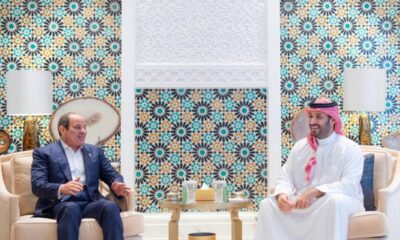 ولي العهد والرئيس المصري يناقشان مستجدات فلسطين