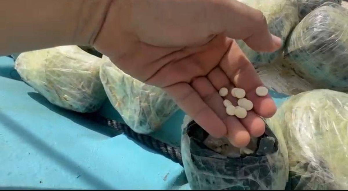 ضبط شحنة مخدرات في قارب تهريب بباب المندب اليمني