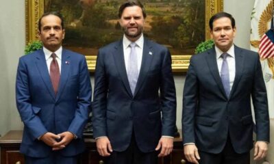 لقاء بين نائب الرئيس الأمريكي ووزير الخارجية القطري