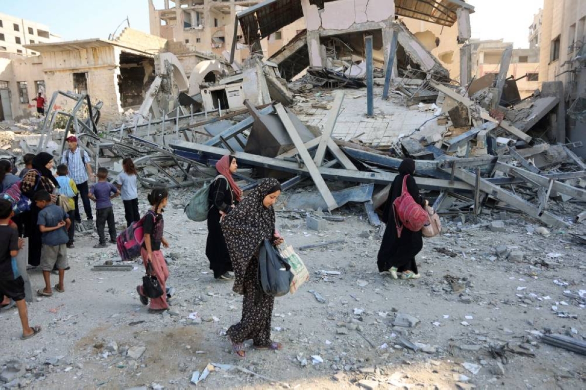 تهجير 350,000 فلسطيني من شرق غزة بواسطة إسرائيل