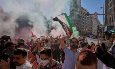 احتجاج فلسطيني يلغي ختام طواف إسبانيا في مدريد