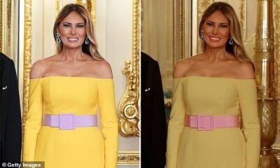 ملانيا ترمب تثير الجدل بفستان أصفر في بريطانيا
