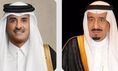 تعازي القيادة القطرية لخادم الحرمين في وفاة مفتي المملكة