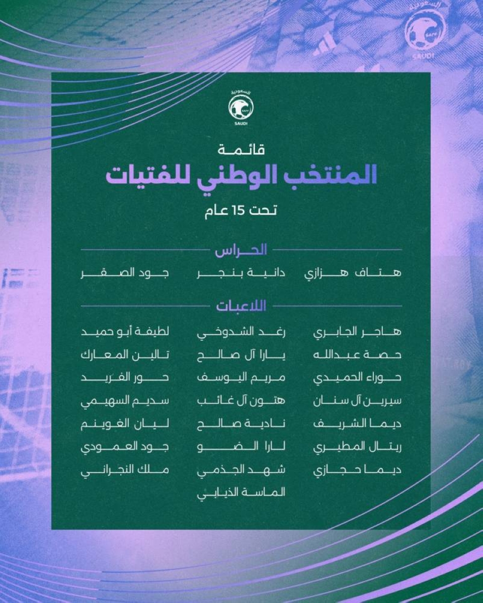 تدشين منتخب الفتيات السعودي تحت 15 عاماً لكرة القدم