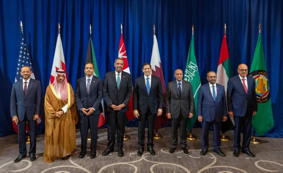 فيصل بن فرحان في اجتماع خليجي أمريكي لبحث شراكة غزة