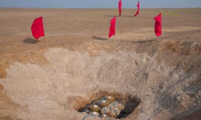 مسام يزيل 3977 لغماً ومخلفات حربية في باب المندب