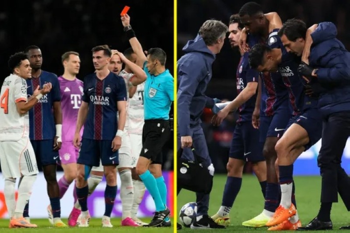 بايرن يهزم باريس في مباراة مثيرة: بكاء حكيمي وطرد دياز