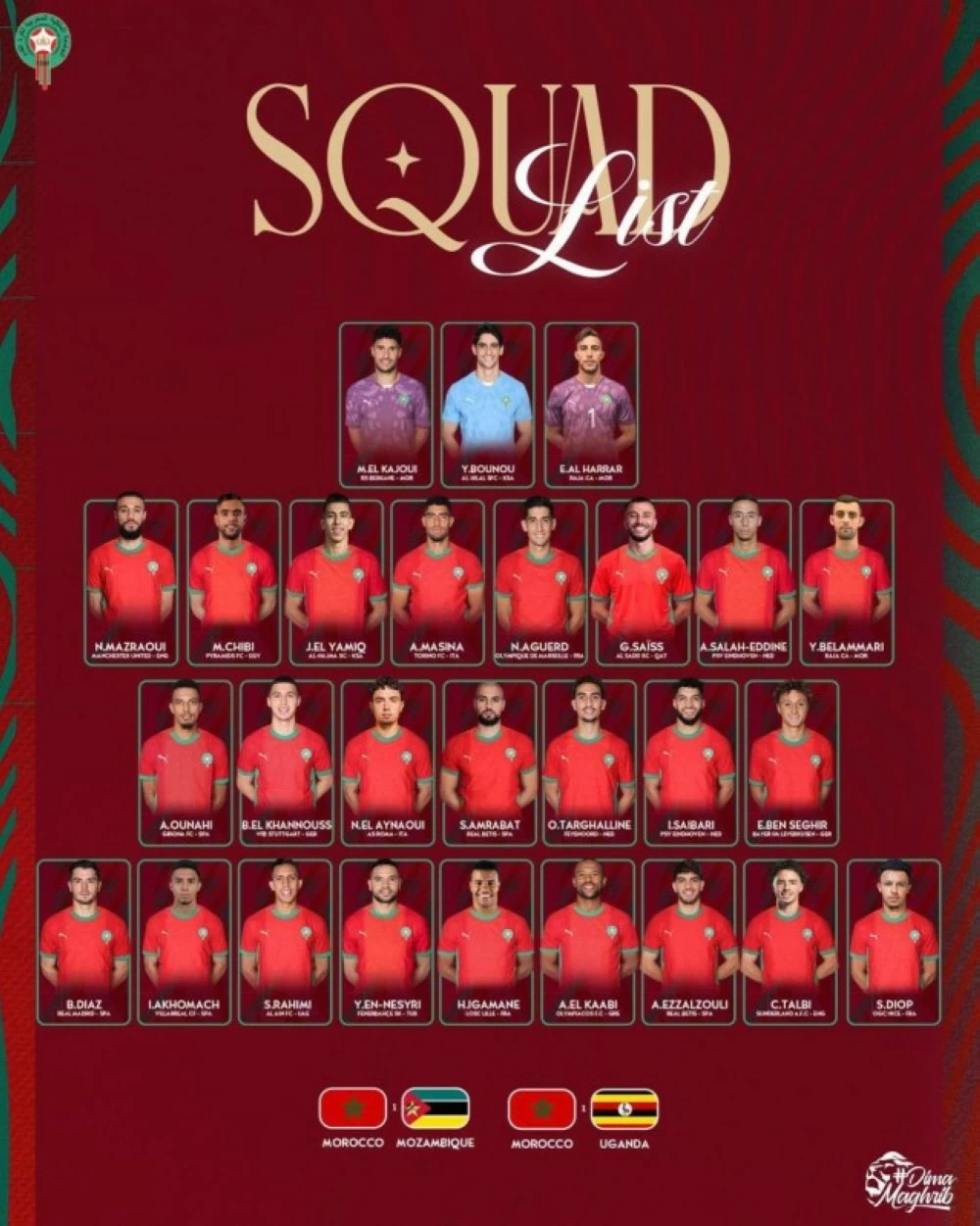 بونو والياميق يقودان قائمة منتخب المغرب في التوقف الدولي