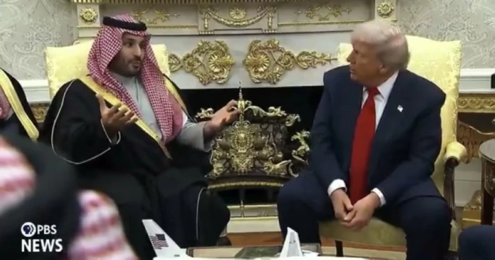 ذكاء ووضوح ولي العهد في الرد على أسئلة ترمب