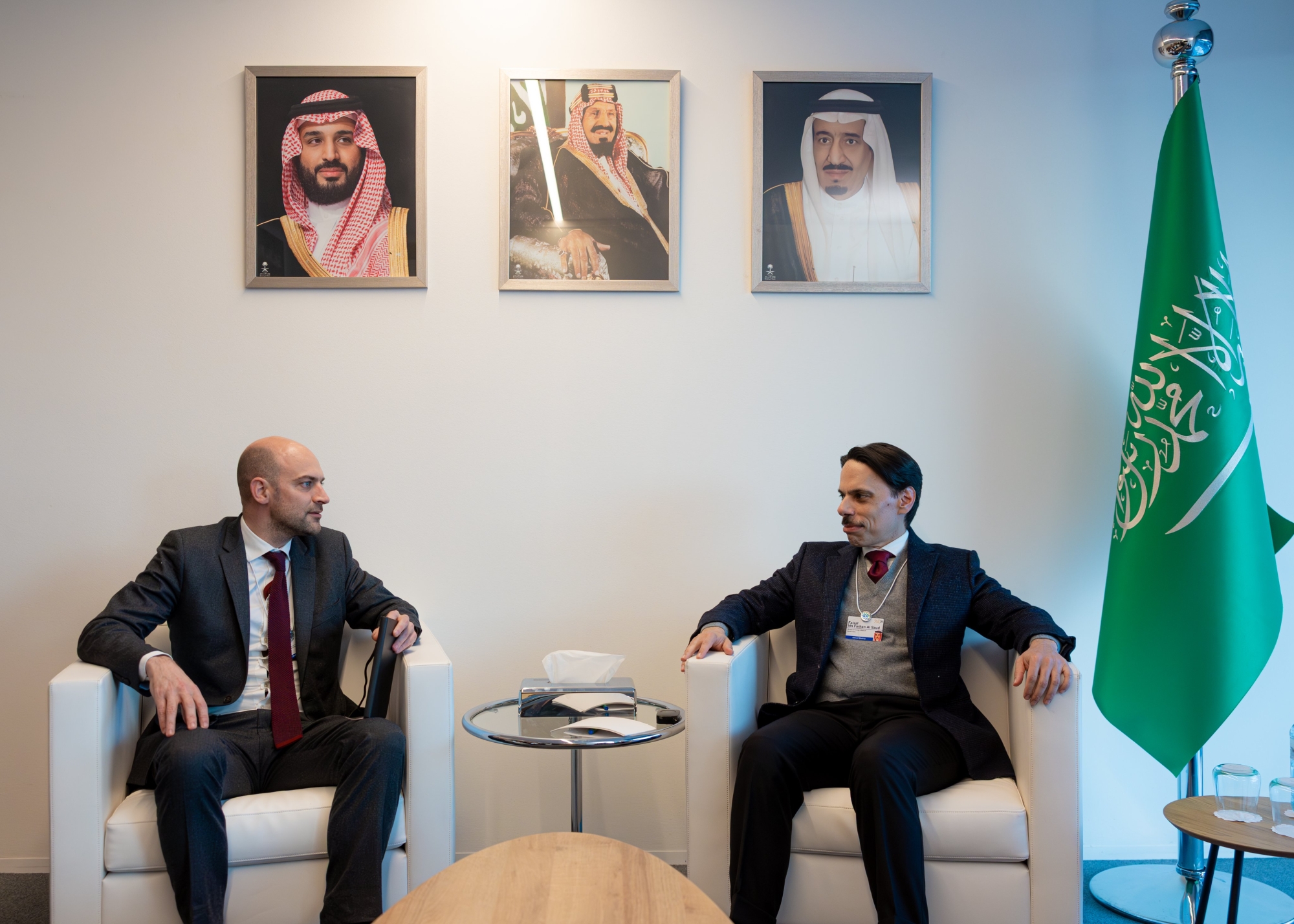 Saudi-French talks in Davos to enhance regional security and stability